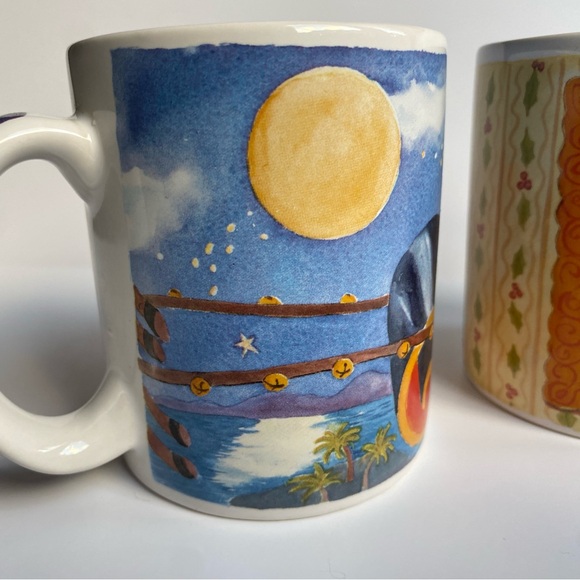 Cat Christmas Mugs Set Of 2 Santa Coffee Holiday Mug Cypress Point Trading Co - Picture 9 of 16